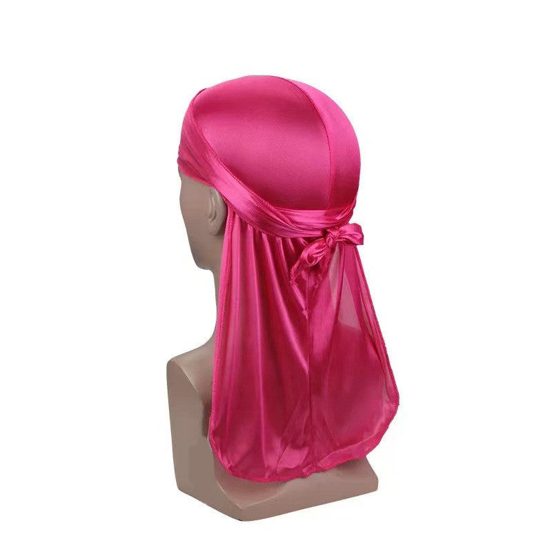 Thickened Turban Hat Silk Long Tail Pirate Hat Cloak