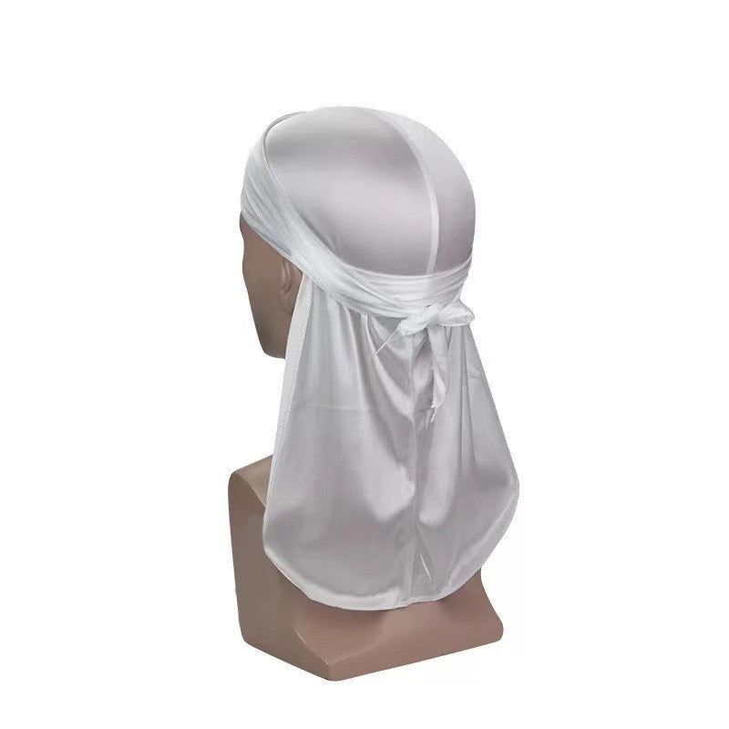 Thickened Turban Hat Silk Long Tail Pirate Hat Cloak