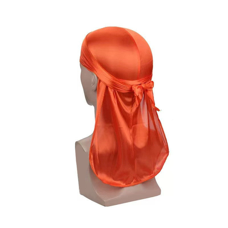 Thickened Turban Hat Silk Long Tail Pirate Hat Cloak