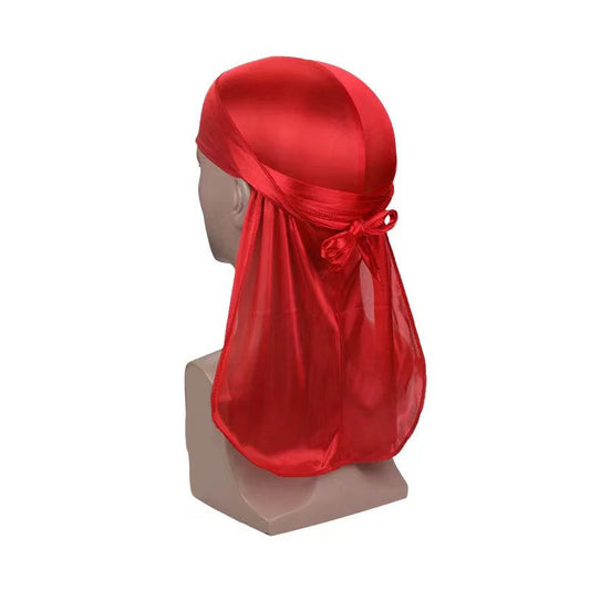 Thickened Turban Hat Silk Long Tail Pirate Hat Cloak