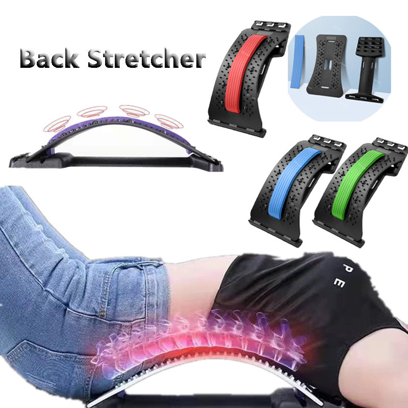 Back Stretcher Adjustable Back Cracker Massage Waist Neck Fitness Lumbar Cervical