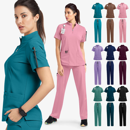 Hand Washing Suit Work Clothes Uniform Stand Collar Suit Elastic Quick-drying Medical Operating Room Surgical Gown